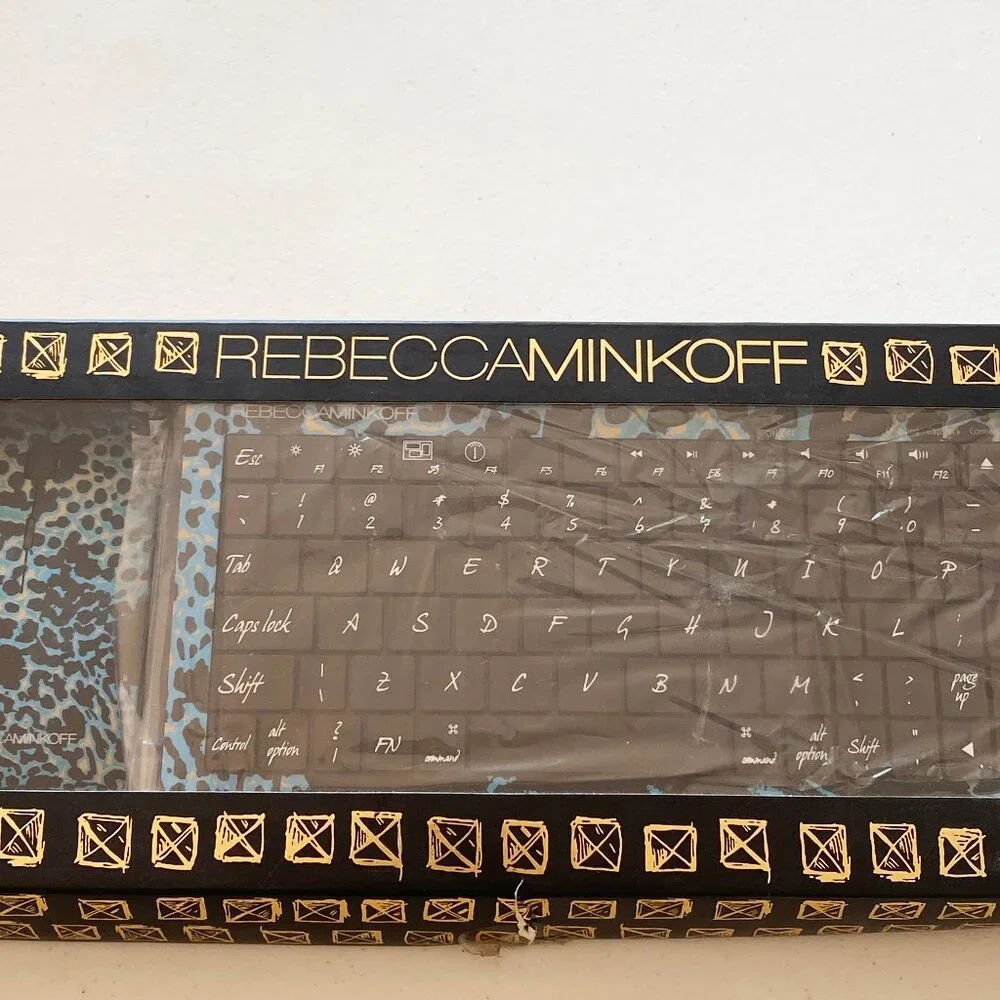 Rebecca Minkoff Blue Leopard Print Wireless Mouse & Keyboard